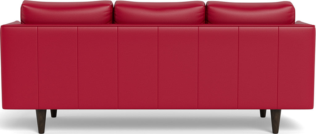 Rainey 83" Leather Sofa - Tribeca Scarlet