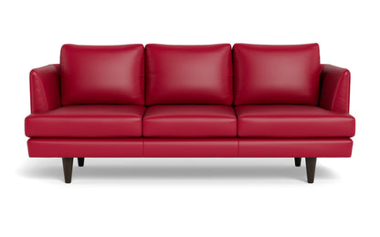Rainey 83" Leather Sofa - Tribeca Scarlet