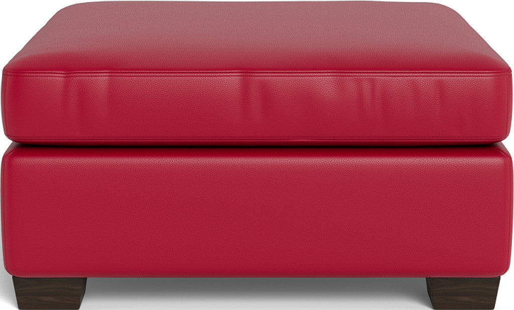 Track Leather Ottoman - Tribeca Quarry