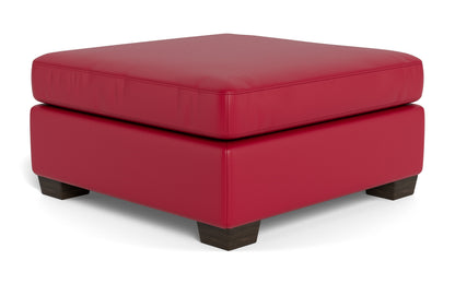 Track Leather Cocktail Ottoman - Tribeca Quarry