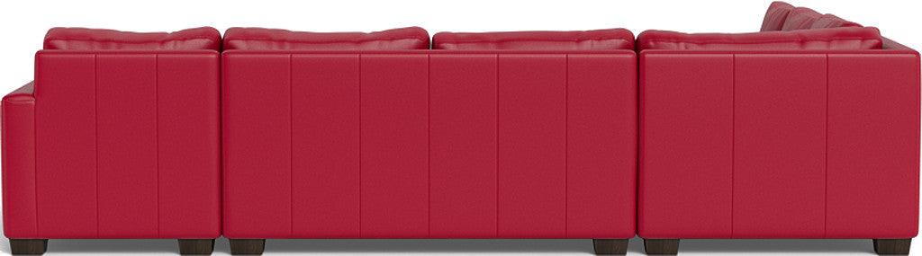 Track 141" Leather Corner Sectionals W. Full Sleeper & Right Chaise