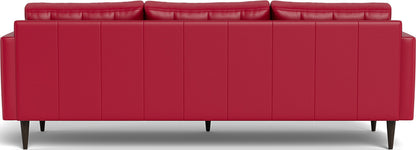 Wallace 98" Leather Estate Sofa - Tribeca Scarlet