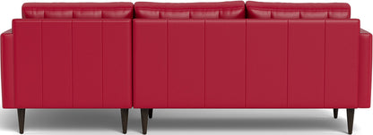 Wallace 98" Leather Right Chaise Sectional - Tribeca Scarlet