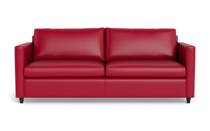 Wallace 74" Leather Untufted Queen Sleeper Sofa - Tribeca Scarlet
