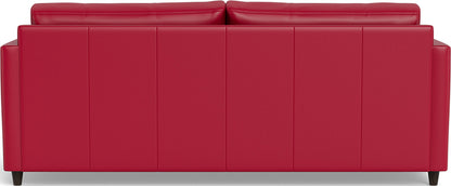 Wallace 74" Leather Untufted Queen Sleeper Sofa - Tribeca Scarlet