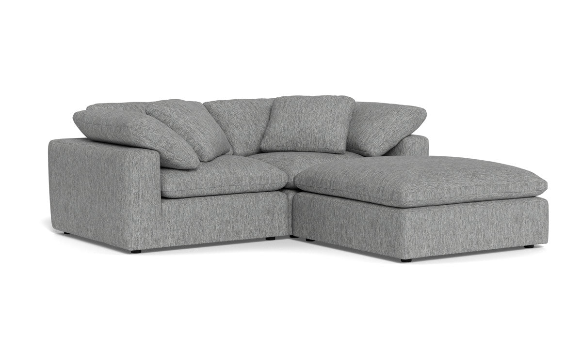 Fluffy 2 Piece Sofa w/Otto - Tropez Ash