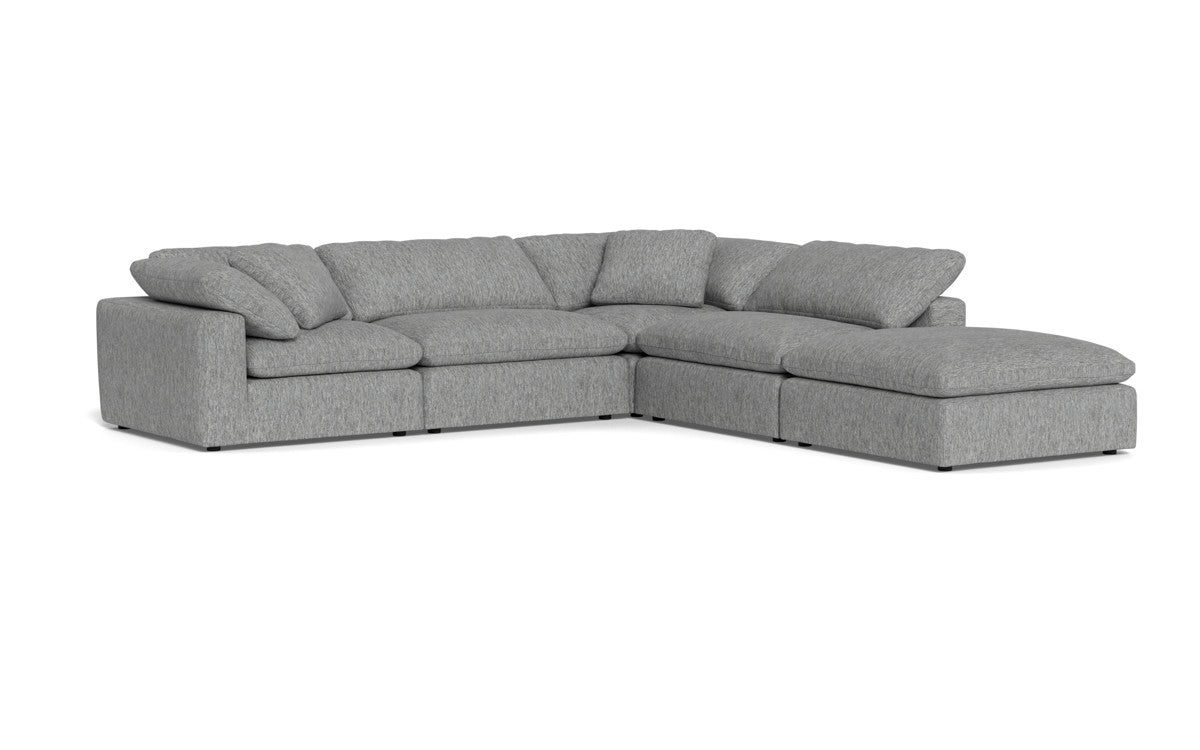 Fluffy 4 Piece Sectional w/Otto - Tropez Ash