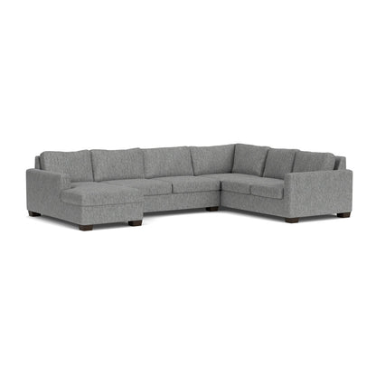 Track 141" Corner Sectionals W. Full Sleeper & Left Chaise - Travis Pewter