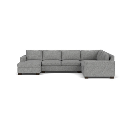 Track 141" Corner Sectionals W. Full Sleeper & Left Chaise - Tropez Ash
