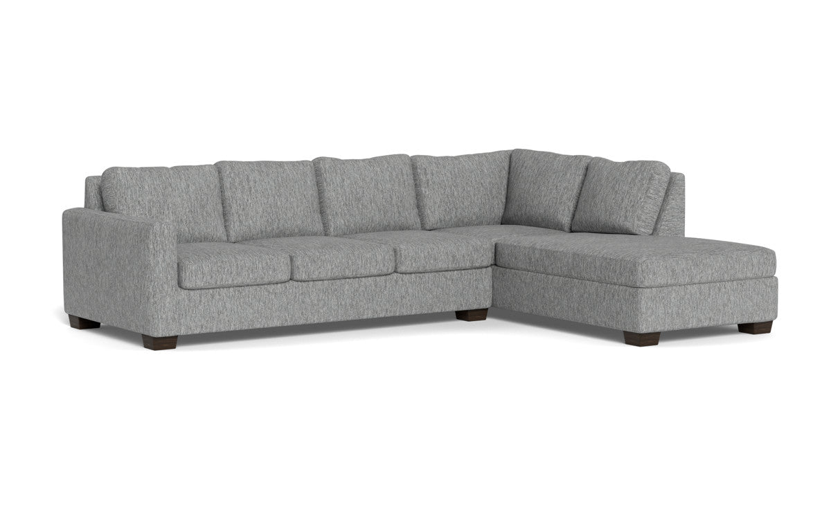 Track 121" Right Chaise Sectional - Tropez Ash