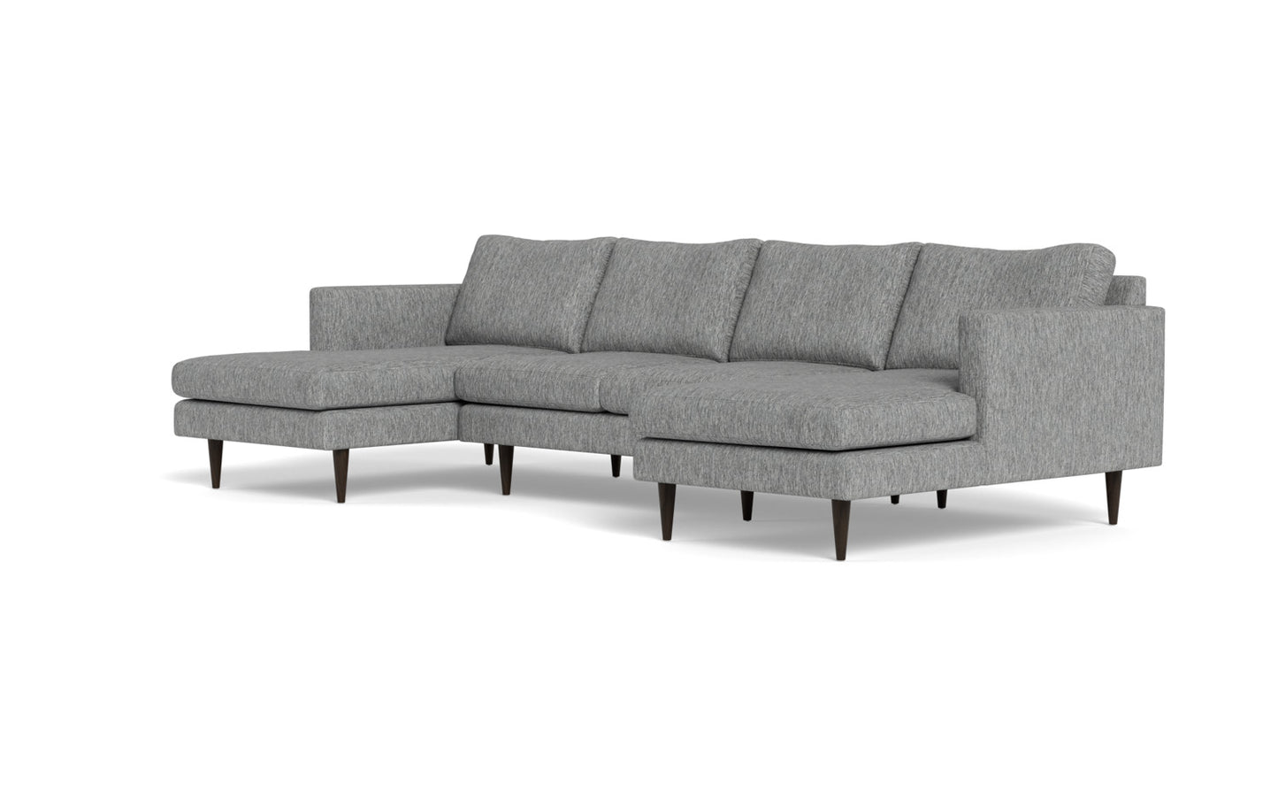 Wallace 126" Untufted Double Chaise U Sectional