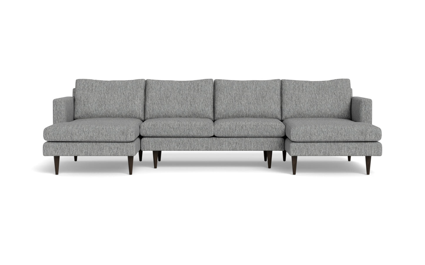 Wallace 126" Untufted Double Chaise U Sectional