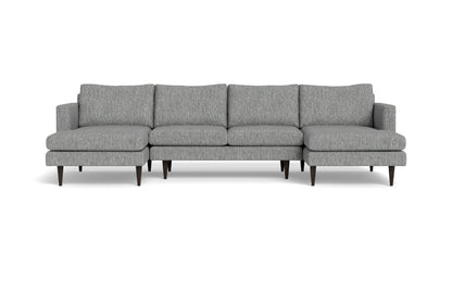 Wallace 126" Untufted Double Chaise U Sectional