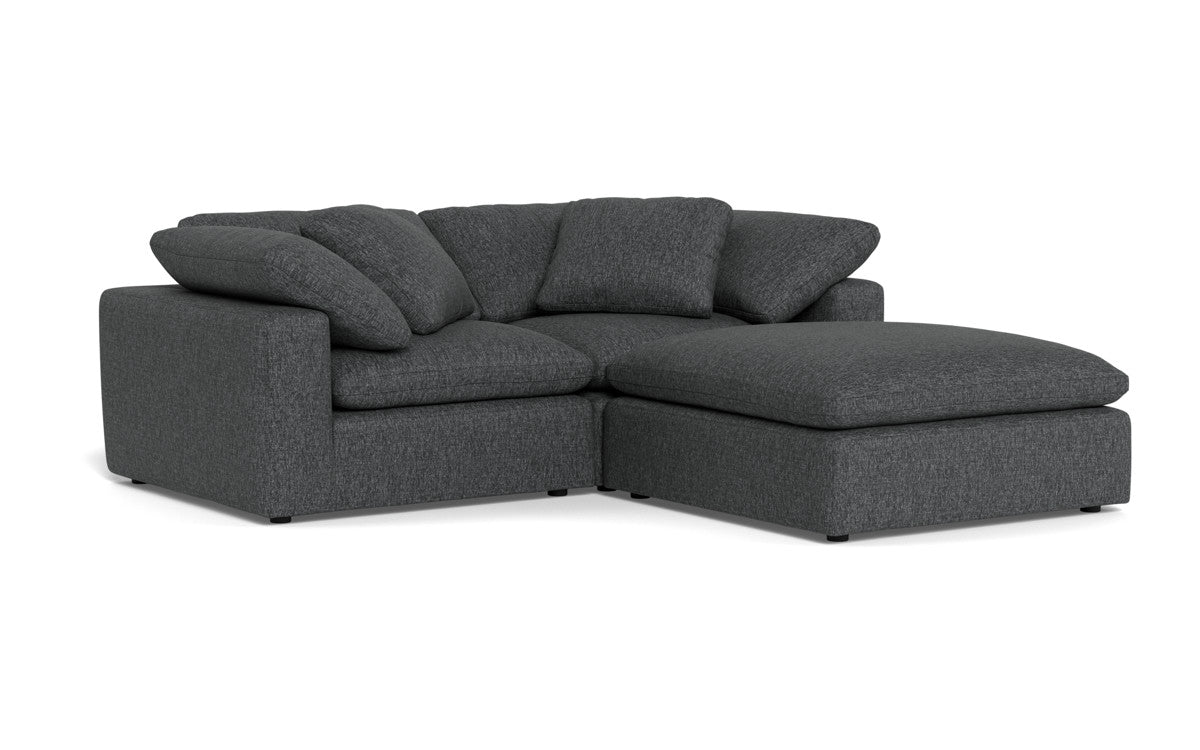 Fluffy 2 Piece Sofa w/Otto - Tropez Charcoal