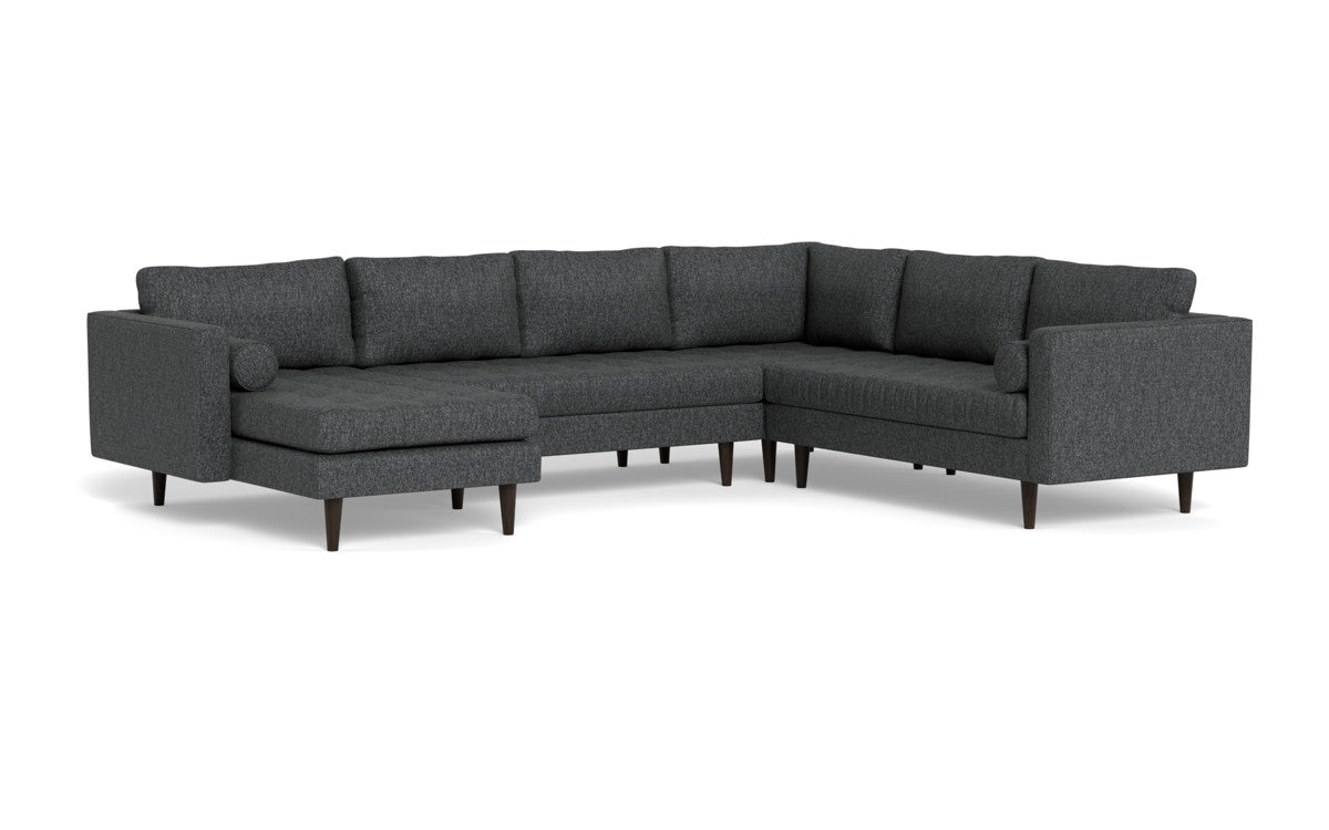 Ladybird 133" Corner Sectional with Left Chaise - Tropez Charcoal