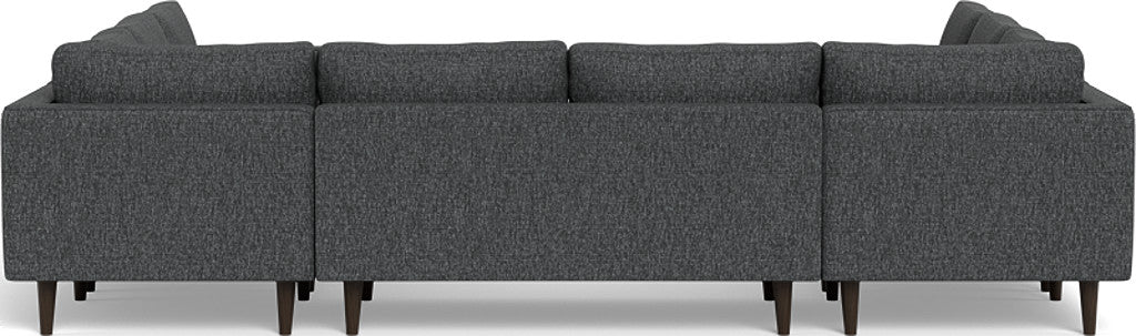 Ladybird 134" U Sectional - Tropez Charcoal