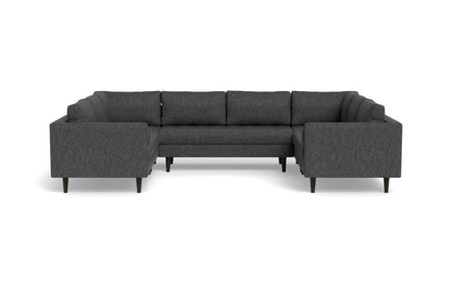 Ladybird 134" U Sectional - Tropez Charcoal