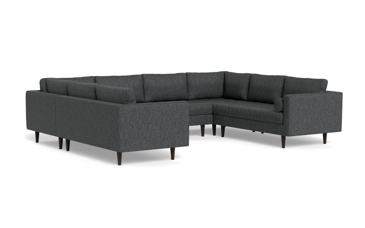 Ladybird 134" U Sectional - Tropez Charcoal