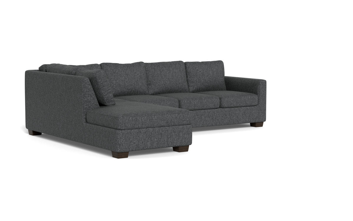Track 121" Left Chaise Sectional - Tropez Charcoal