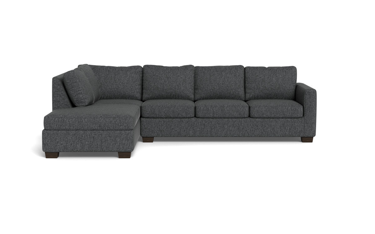 Track 121" Left Chaise Sectional - Tropez Charcoal
