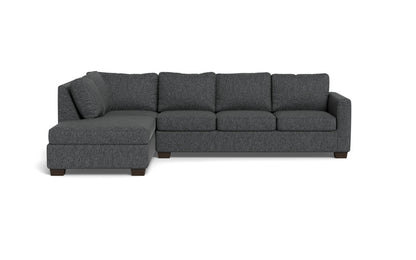 Track 121" Left Chaise Sectional - Tropez Charcoal
