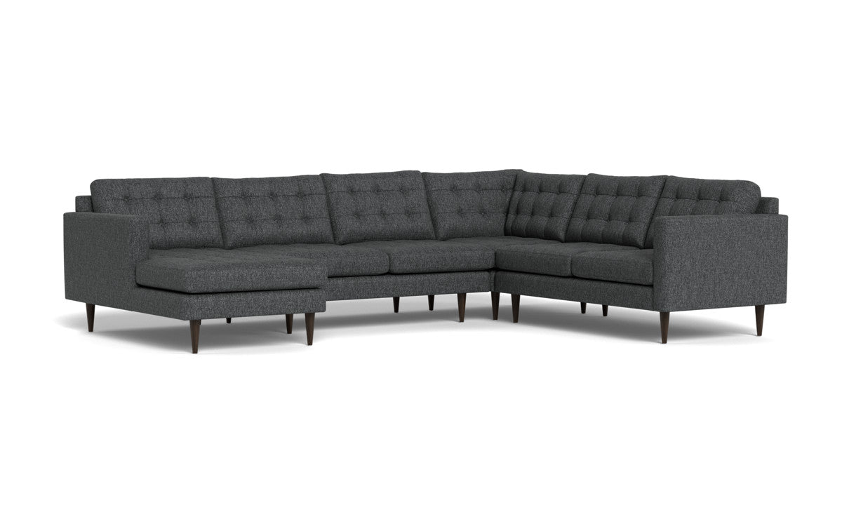 Wallace 131" Corner Sectionals w. Left Chaise - Tropez Charcoal