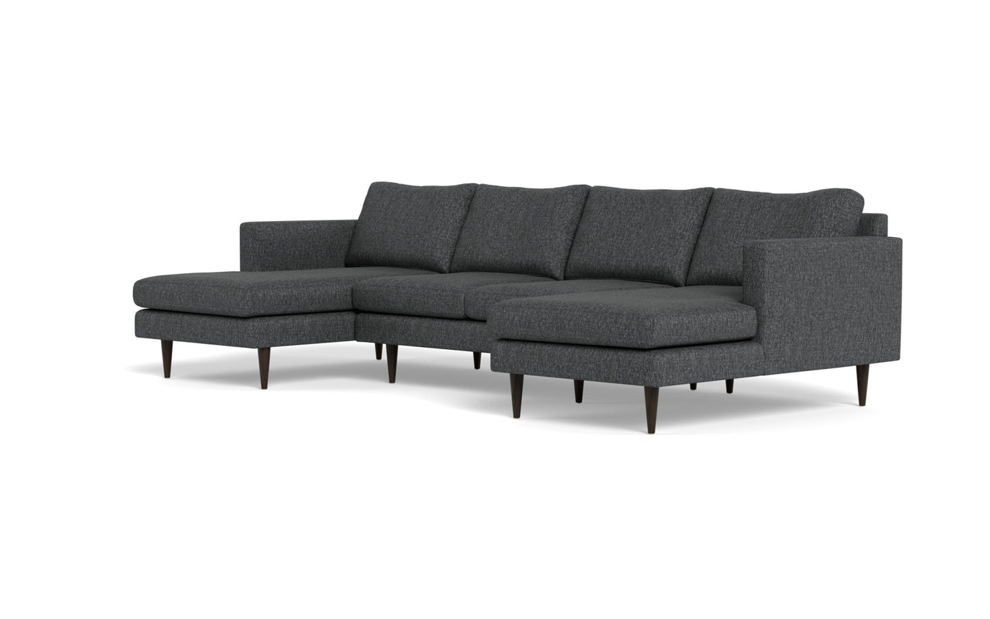 Wallace 126" Untufted Double Chaise U Sectional