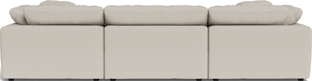 Fluffy 3 Piece Sofa W/Double Ottoman - Tropez Oyster