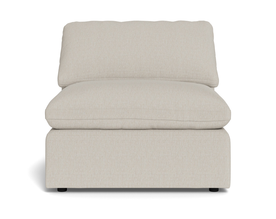 Fluffy Small Armless Chair - Tropez Charcoal