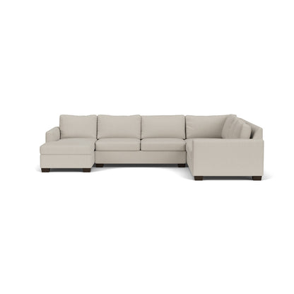 Track 141" Corner Sectionals W. Full Sleeper & Left Chaise - Tropez Oyster