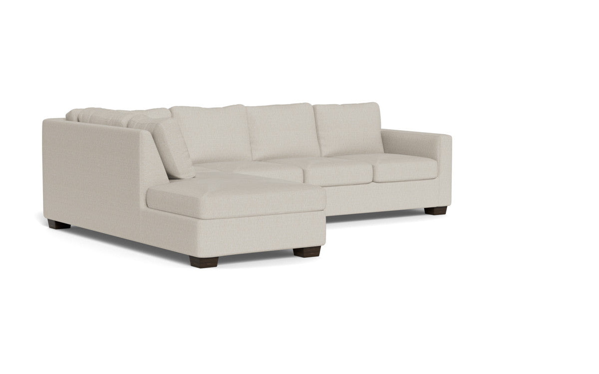 Track 121" Left Chaise Sectional - Tropez Oyster