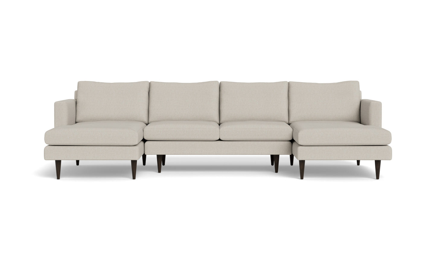 Wallace 126" Untufted Double Chaise U Sectional