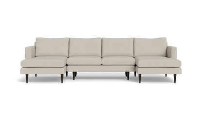 Wallace 126" Untufted Double Chaise U Sectional