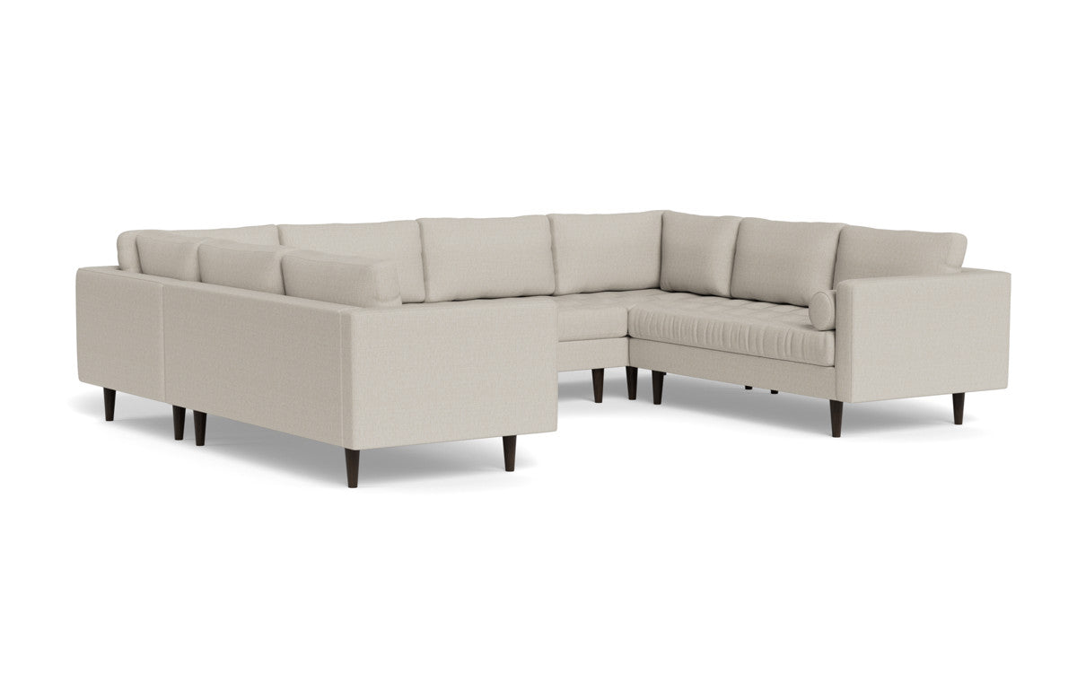 Ladybird 134" U Sectional - Tropez Charcoal