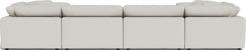 Fluffy 4 Corner U Sectional - Tussah Snow