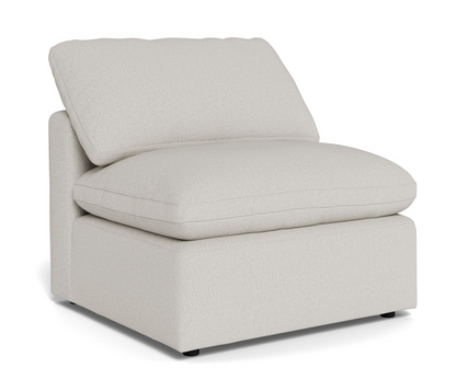 Fluffy Small Armless Chair - Tussah Snow