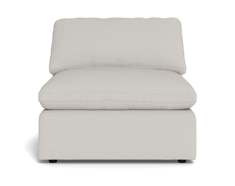 Fluffy Small Armless Chair - Tussah Snow
