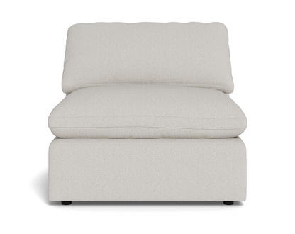 Fluffy Small Armless Chair - Tussah Snow