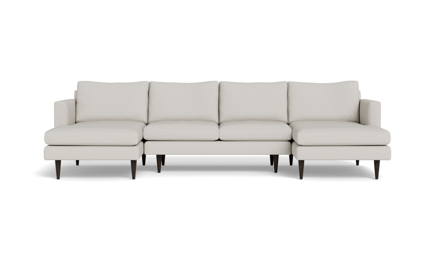 Wallace 126" Untufted Double Chaise U Sectional