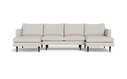 Wallace 126" Untufted Double Chaise U Sectional