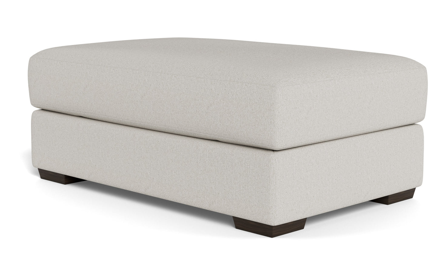 Austonian Ottoman - Tussah Snow