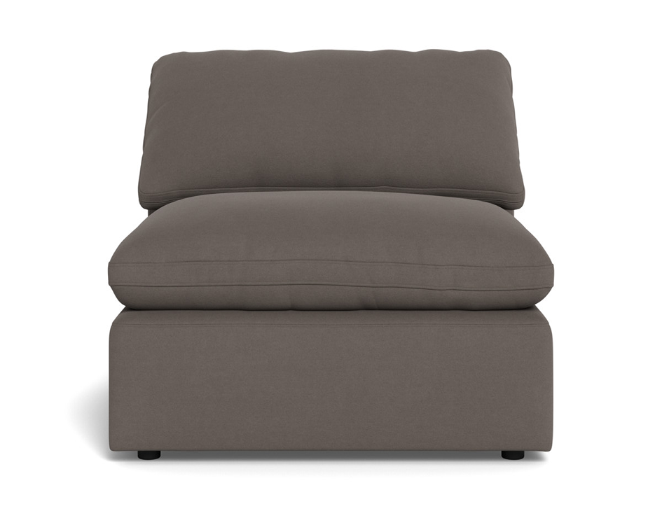 Fluffy Small Armless Chair - Superb Rust