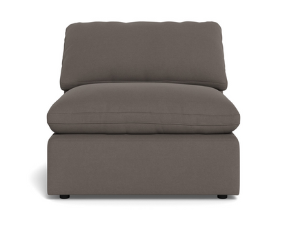 Fluffy Small Armless Chair - Superb Rust