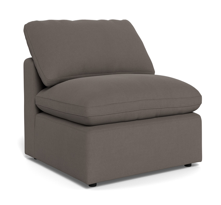 Fluffy Small Armless Chair - Toscana Otter