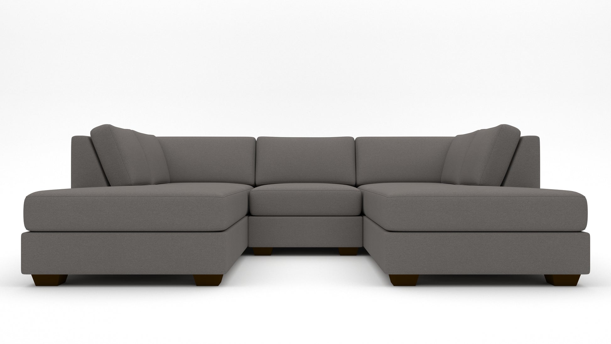 Track 103" Double Chaise With Armless Chair - Peyton Slate