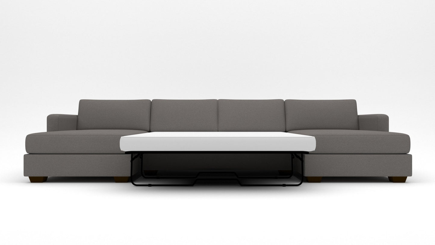 Track Double Chaise With Full Sleeper Loveseat