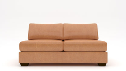 Track Leather Armless Loveseat - HUDSON LAGER