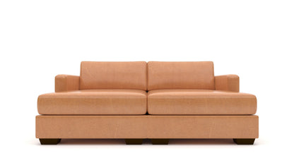 Track Leather Double Chaise