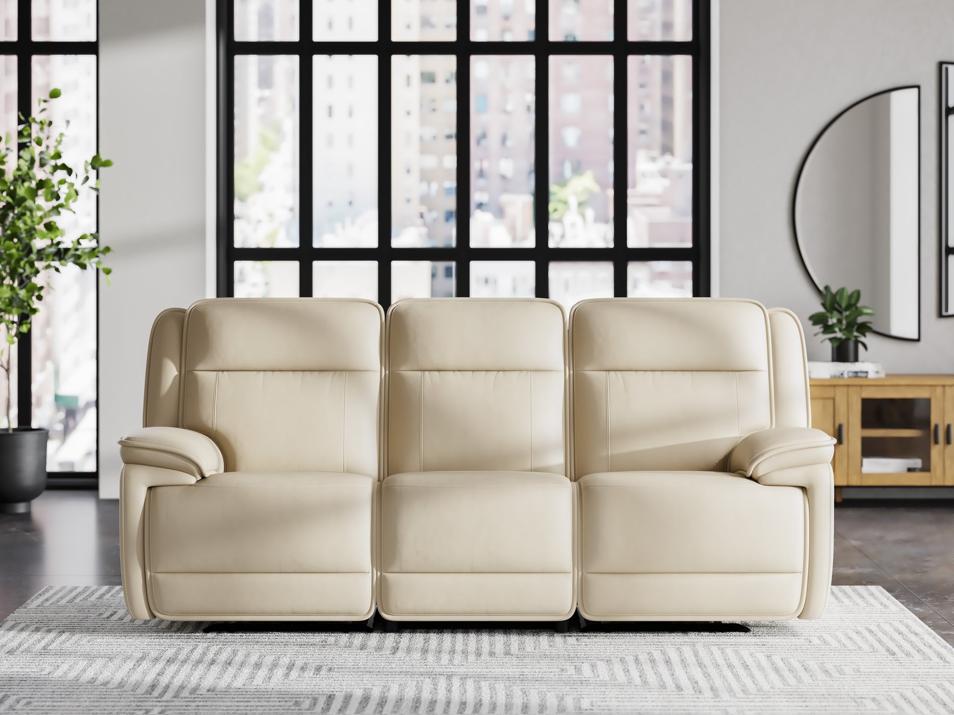Demi 3 PC Leather Sofa -