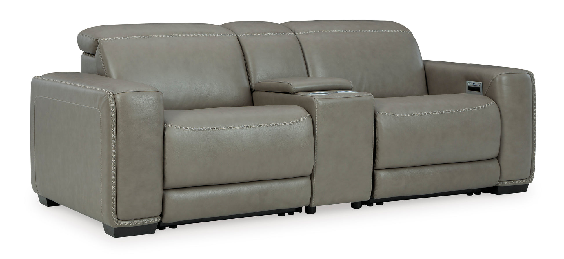 Cori 2 PC Leather Sofa W/Console -